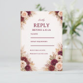 Bourgogne Élégance Florale Réponse (Debout devant)