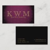 Bourgogne élégant avec le carte de visite des (Devant / Derrière)