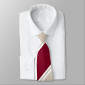 Bourgogne en Champagne-kleurige Regimental Stripe Stropdas (Gebonden)