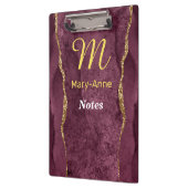 Bourgogne en Glitter Agate Klembord (Links)