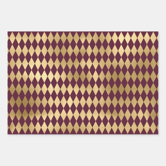 Bourgogne en Gold Paris Inpakpapier Vel (Voorkant)