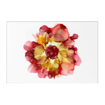 Bourgogne en goudcamellia—aanpasbaar—