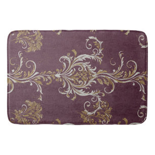  Bourgogne en gouden Damask Badmat
