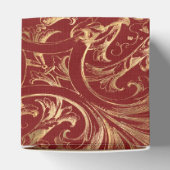 Bourgogne en gouden Damask Bedankdoosjes (Bovenkant)