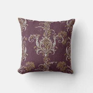 Bourgogne en gouden Damask Kussen
