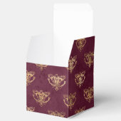 Bourgogne en gouden draak bedankdoosjes (Geopend)