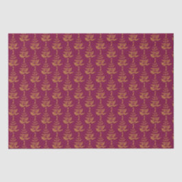 Bourgogne en gouden kerstboom tissuepapier