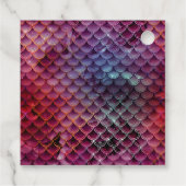 Bourgogne en gouden zeemeermin Schalen Edelsteen M Bedankjes Labels (Achterkant)