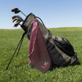 Bourgogne en goudgeagate monogrammen golfhanddoek (Groen)