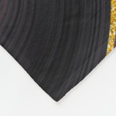 Bourgogne en goudmarmer fleece deken (Hoek)