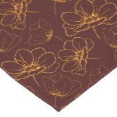 Bourgogne en goudplatte rondloper korte tafelloper (Hoek)