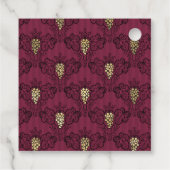 Bourgogne en goudwijn bedankjes labels (Achterkant)