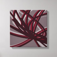 Bourgogne en grijze Abstracte ribbons | Schaduwen