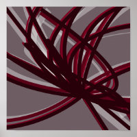 Bourgogne en grijze Abstracte ribbons | Schaduwen
