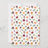 Bourgogne en Oranje bloemen bruiloft Save The Date (Achterkant)