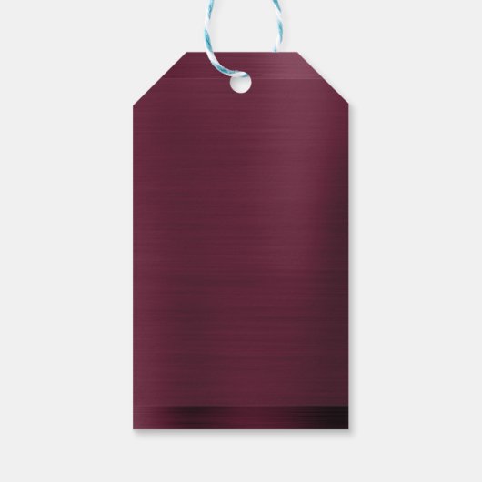 Bourgogne en Roos Gold Vrijgezellenfeest Cadeaulabel (Achterkant)