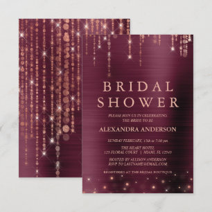 Bourgogne en Roos Gold Vrijgezellenfeest Kaart