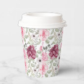 Bourgogne en roze flessenkopjes papieren bekers (Rechts)