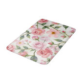 Bourgogne en roze Floral Badmat (Gekanteld)