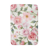 Bourgogne en roze Floral Badmat (Voorkant Verticaal)