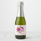 Bourgogne en roze rozen sparkling wijnetiket (Voorkant)