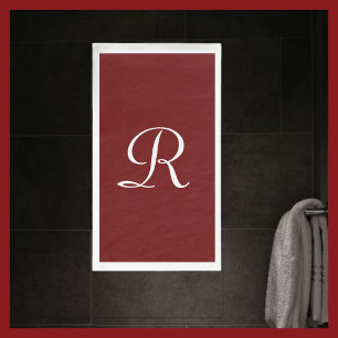 Bourgogne en wit Monogrammed Papier Gastenhanddoek Servet