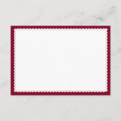 Bourgogne en witte papel picado Quinceañera Informatiekaartje (Achterkant)