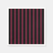 Bourgogne en zwarte strepen servet (Voorkant)