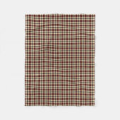 Bourgogne en Zwarte Tartan Plaid Fleece Deken (Voorkant)
