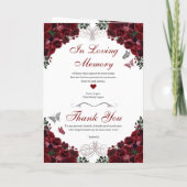 Bourgogne et argent Tiara Quinceanera Programme (Dos)