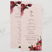 Bourgogne et Blush Programme Plat (Devant / Derrière)