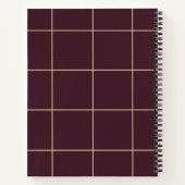 Bourgogne et Carnet Gold Grid (Dos)