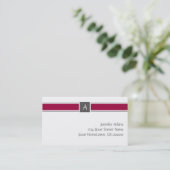 Bourgogne et carte de visite gris de monogramme (Debout devant)