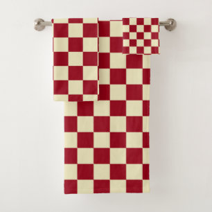 Bourgogne et crème Checkered