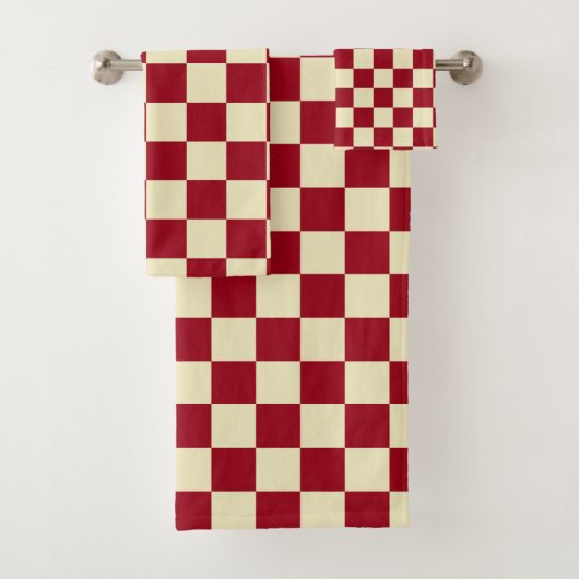 Bourgogne et crème Checkered (En situation)