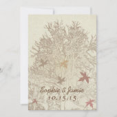 Bourgogne et Faire-part de mariage Brown (Devant)