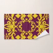 Bourgogne et Gold Royal Damask (Serviette à main)