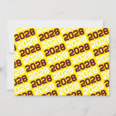 Bourgogne et jaune - Invitation photo (Dos)