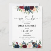 Bourgogne et Mariage de la Marine Invitation (Devant)