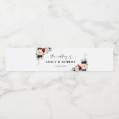 Bourgogne et Mariage de marine Étiquette de boutei (Étiquettes simples)