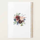 Bourgogne Et Marine Florale Géométrique (Dos)