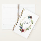 Bourgogne Et Marine Florale Géométrique (Devant avec enveloppe)