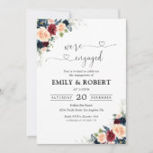 Bourgogne et marine Nous sommes engagés Invitation (Devant)