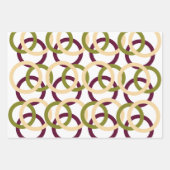 Bourgogne et olive avec papier d'enveloppement à l (Devant 3)