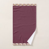 Bourgogne et or moutarde (Serviette à main)