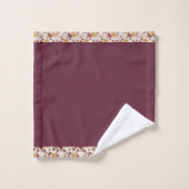 Bourgogne et or moutarde (Gant de toilette)