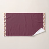 Bourgogne et or moutarde (Serviette à main)