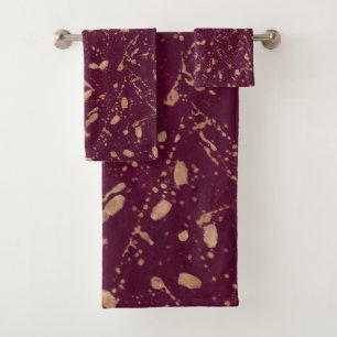 Bourgogne et or rose pailleté Art abstrait moderne