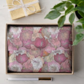 Bourgogne et papier de soie de soie rose de ketmie (Cadeau)