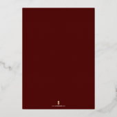 Bourgogne et Rose Gold Wedding Invitations (Verso)